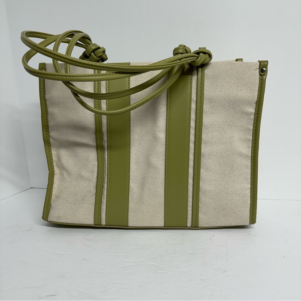 Antik Kraft Handbag Women’s Medium Size With Two Handles Beige And Green